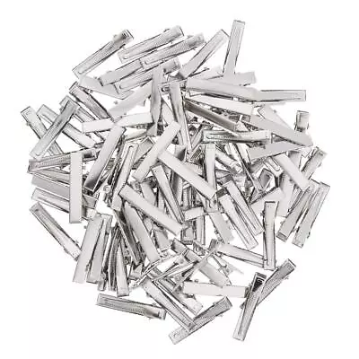 100 Lot   Alligator Metal Hair Clips Pinch DIY Blank Bulk • $15.84