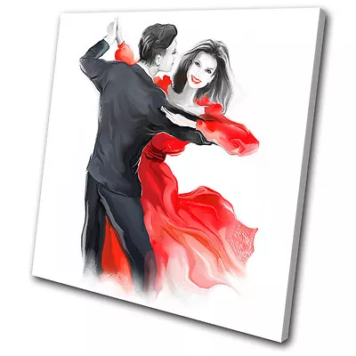 Performing Ballroom Dancing  SINGLE CANVAS WALL ART Picture Print VA • £19.99