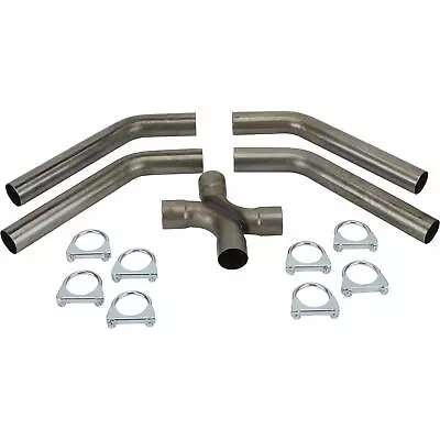 Universal Dual Exhaust Mandrel X-Pipe Balance Tube Kit 2-1/4 Inch Complete Kit • $74.99