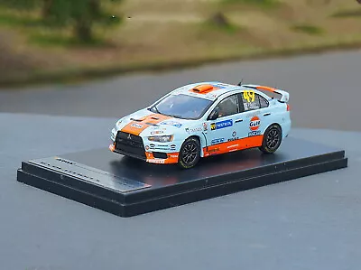 Tarmac Works 1/43 Mitsubishi Lancer Evo X Gulf Racing #49 Diecast Car Model  • $30