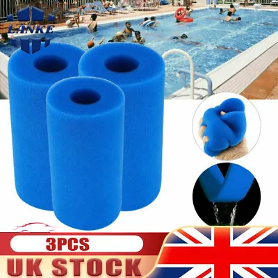 3X Foam Sponge Reusable Swimming Pool Filter Washable Cartridge For Intex Type-A • £7.98
