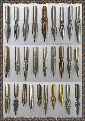 Collection Of 28 Different Vintage Nibs E.g. Hunt Mitchell Sommerville • $14.55