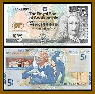 Scotland 5 Pounds 2005 P-365 Jack Nicklaus Unc • $39.68