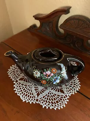 Vintage Individual Teapot Redware Moriage Red Ware Enamel Hand Painted Japan • $14.95