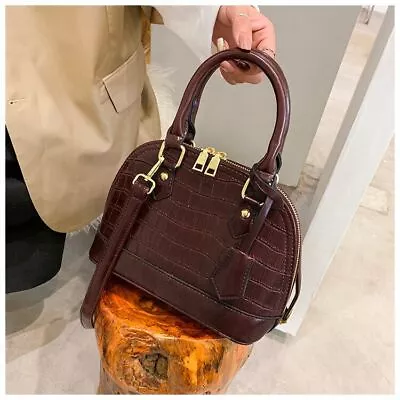 Pattern Tote Shell Bag Synthetic Leather Handbag Vintage Shoulder Bag 23*11*17cm • $36.99