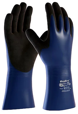 £11.95 • Buy ATG MaxiDry Waterproof Gauntlets Chemical Oil Wet Work Gloves Long Cuff (56-530)