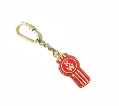 Kenworth Keychain Keyring Emblem Heavy Brass Golden Enamel • $73.18