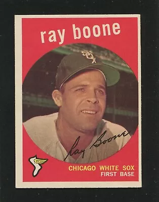 #252 RAY BOONE White Sox (White Back) - 1959 Topps: EX-MT O/c 210351e • $2.50