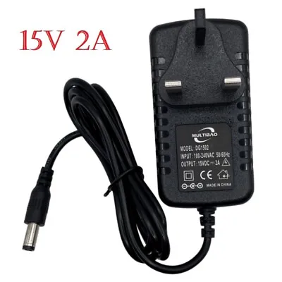 £7.48 • Buy 15V 2A AC/DC Switching Power Supply Adapter UK Plug Converter Charger 5.5x2.1mm