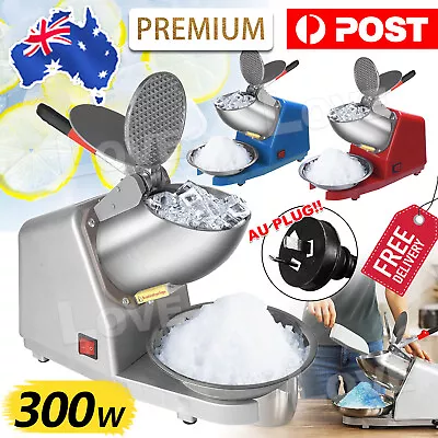 Electric Ice Crusher Shaver Commercial Machine Snow Cone Maker 85KG/H 2200R/min • $55.95