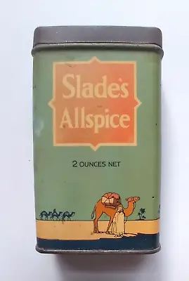 Vintage Slade’s Allspice Spice Tin 2 Oz D. & L. Slade Boston Mass Camel Label • $11.75