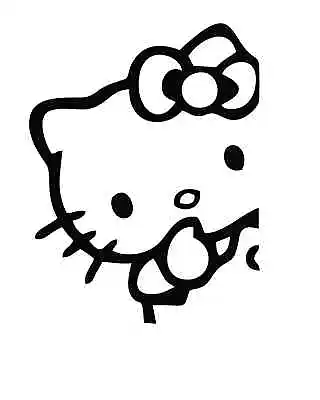  2 Hello-Kitty-Stickers-Funny-Stickers-Decals-Car-Wall-Mirror-Window-90x118mm • £1.79
