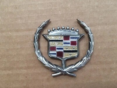 $6.99 • Buy Vintage OEM Cadillac Wreath Hood Ornament Chrome Metal Broken Post