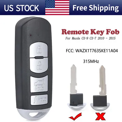 WAZX1T763SKE11A04 Replacement Keyless Smart Key Prox Hatch For Mazda CX-7 CX-9 • $62.69