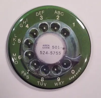 Green Phone Dial Fridge Magnet Vintage Style 1960s BUY 3 GET 4 FREE MIX & MATCH • $7.90