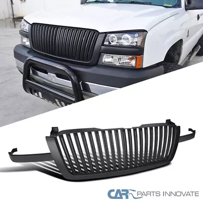 Fits 2003-2005 Chevy Silverado Avalanche Matte Black Vertical Front Hood Grille • $142.95