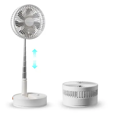 VEVOR Foldable Oscillating Standing Fan 203.2mm With Remote Control Portable USB • $46.99