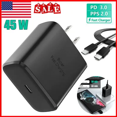 45W Type USB C Super Fast Wall Charger+6ft Cable For Samsung Galaxy S22 S23 • $3.11