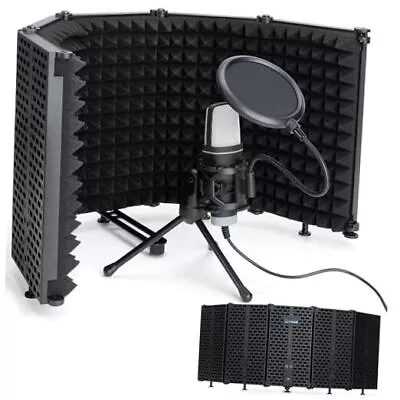 Studio Recording Microphone Isolation Shield - Podcast Microphone Equipment  • $61.66