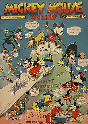 Original Micky Mouse Weekly Vol. 1 No. 31 September 5th 1936 • $175