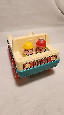 Vintage - CHICCO  Flatbed Truck Toy With 2 People Figurines - Made In Italy • $10