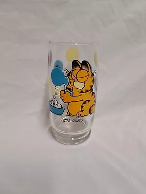  Vintage 1978 Garfield Blowing Bubbles Drinking Glass Replacement Glass • $14.88