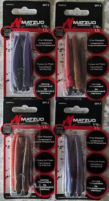 4 - MATZUO Ned Style Rigs - 5/Pk - 1/16 Oz. - Four Colors! • $15.49