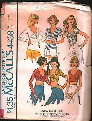 4488 Vintage McCalls SEWING Pattern Misses 1970s Carefree Set Of Knit Top OOP • $5.59