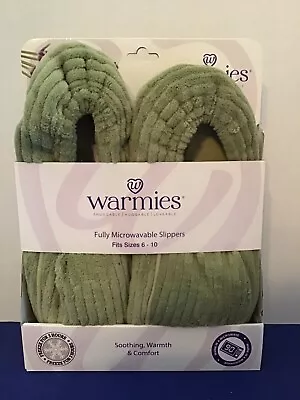 🔥 WARMIES Microwavable Unisex  Foot Warmers Slippers. Fits Sizes 6-10. NIB • $27