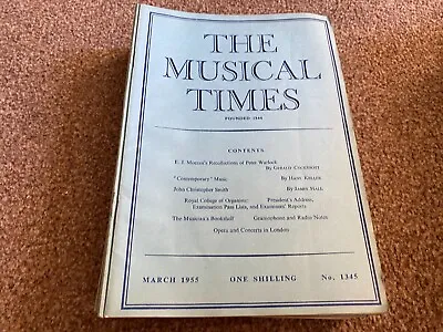 Musical Times Magazine 1955 Mar E J Moeran's Recollections Of Peter Warlock • £6.99