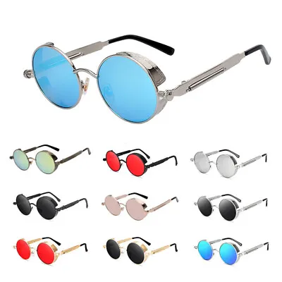 John Lennon Vintage Sunglasses Men Women Round Mirrored Steampunk Glasses Shades • $12.99
