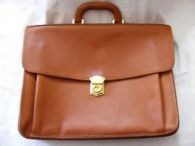 Vintage Terrida Briefcase Laptop Carrier Italian Leather  • $242.99