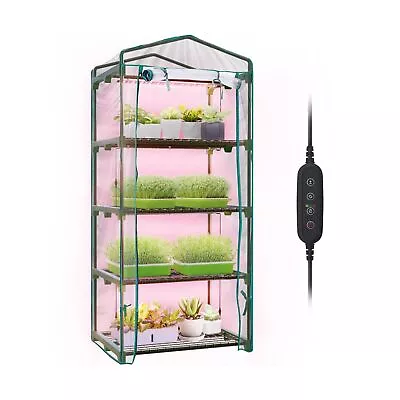 Bstrip Mini Greenhouse With Grow Light  4 Tier 27.2  L×19.9  W×61.8   • $179.43