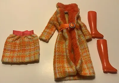 Vintage Barbie Outfit MADE FOR EACH OTHER #1881 Coat Skirt Boots W/HTF Belt Exc • $71