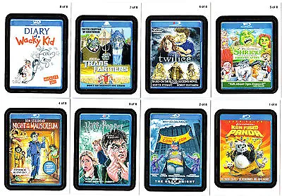 2011 Wacky Packages All New Series 8 (ANS8)  GO TO THE MOVIES  Sticker Set 8/8 • $6.99