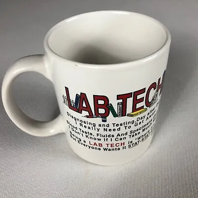 Lab Tech Coffee Mug VTG Cup Drink Stat Tuscaloosa Alabama Diagnosing Testing • $12.19