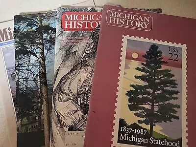 Michigan History Magazine Lot 4 - 1982 1985 1987 1991 Mackinac Bridge L. Pokagon • $9.99