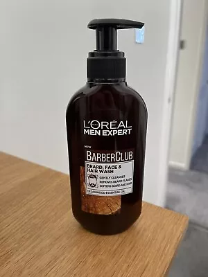 L'Oreal Paris Men Expert Shampoo Barber Club 3 In 1 Beard Hair & Face Wash 200ml • £0.99