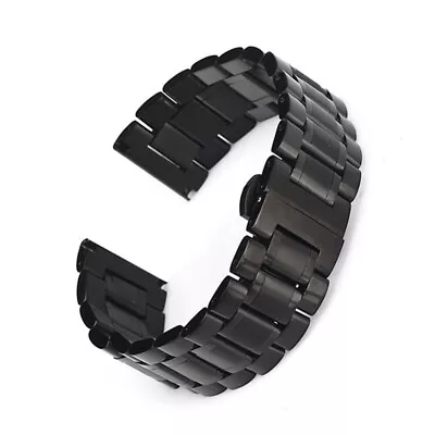 Multisize Stainless Steel Watch Band Lock Bracelet Solid Metal Wristband Unisex • $10.79