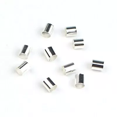 2000pcs/lot 1.5 2.0 2.5mm Copper Tube Crimp End Beads For DIY Jewelry Making • $9.69