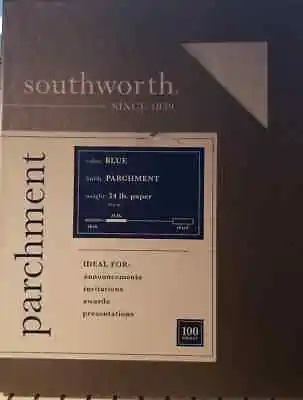 Southworth  Textures Parchment Paper  8.5 X 11  Blue 100 Sheets P964CK (LOC S13) • $21.99