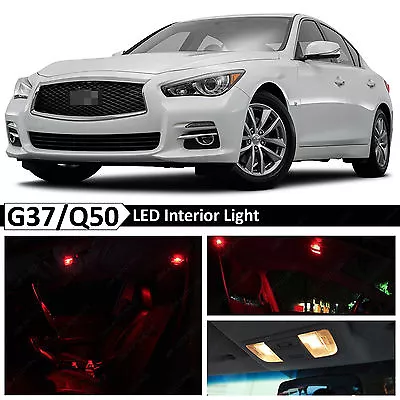 16x Red Interior LED Light Package Kit For 2014-2016 Infinit G37 Q50 • $12.89