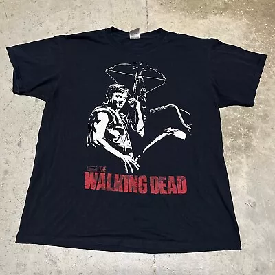 Mens The Walking Dead Shirt Size Large Black Daryl Dixon AMC TV Show • $11.95