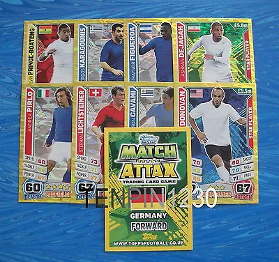 MATCH ATTAX WORLD STARS 2014 STAR PLAYER CARDS X 4 TO COMPLETE YOUR COLLECTION • £1