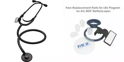 MDF® Single Head Lightweight Stethoscope - All Black (Blackout)  • $15.40