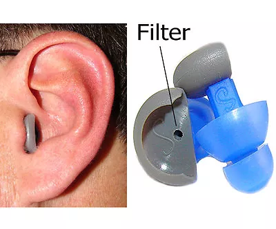 Musicians Earplugs Filtered Earplug 20 DB Earplugs Low Profile Filtered Earplugs • $26