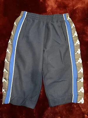 Mens Blue Kappa  Track Jogger Pants Shorts 3/4 Mens L Large • $29.99