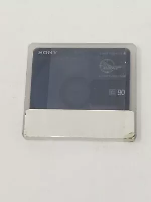 Sony MD Mini Disc 80 Minute Blank Unopened Disc Black Grey  MDW-80EN - X1 Disc • £9.90