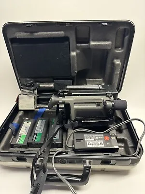 VINTAGE Sony CCD-M8u Video 8 Camera Case & More TESTED WORKING! • $199.99