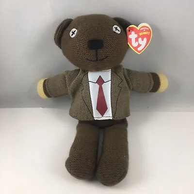 Ty Beanie Baby MR BEAN'S TEDDY BEAR (Jacket & Tie) (UK Exclusive) (8 Inch) MWMTs • $32.95